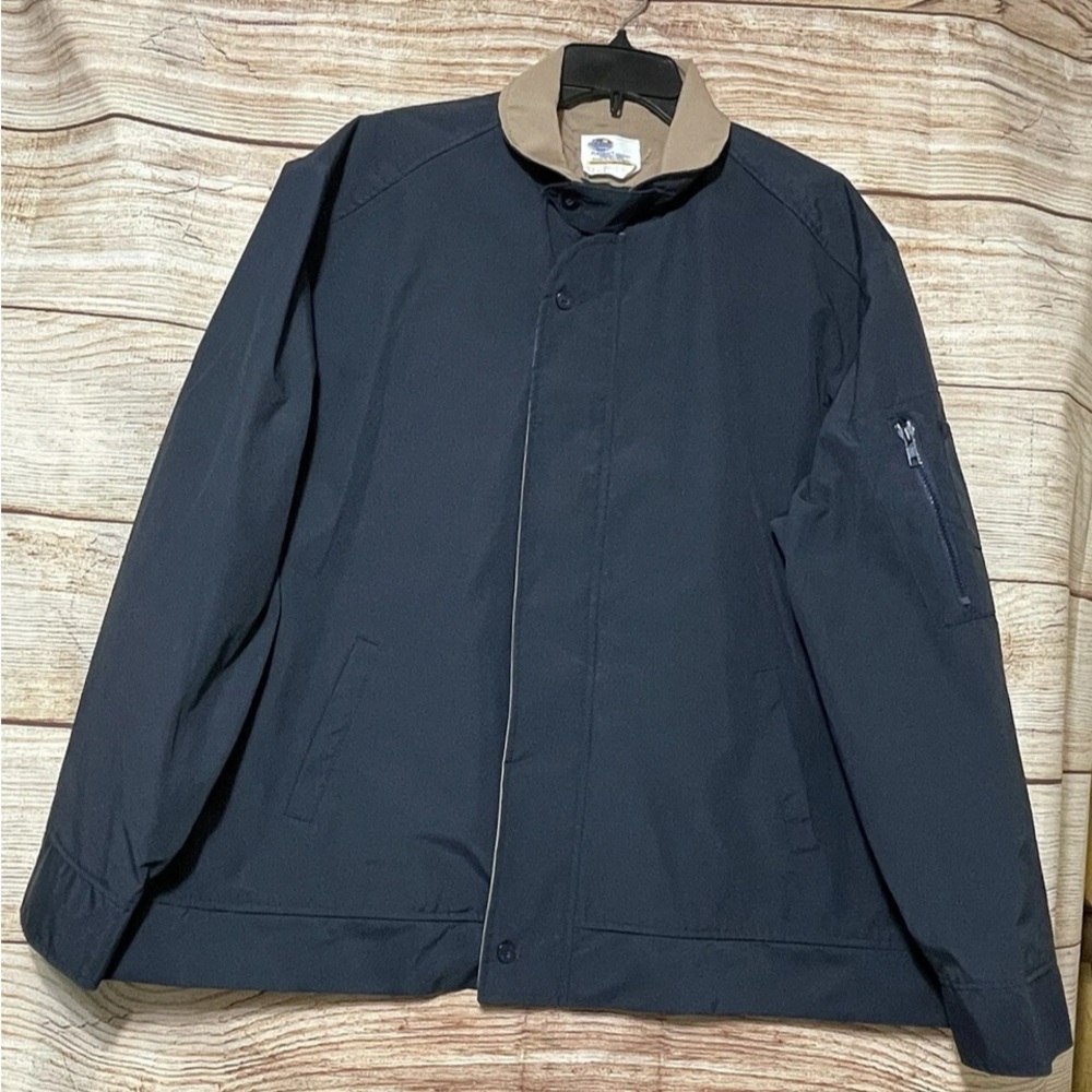 Made in‎ USA Riverside Flexbac Work Jacket Full Front Zip Shoulder Pocket Sz 50L